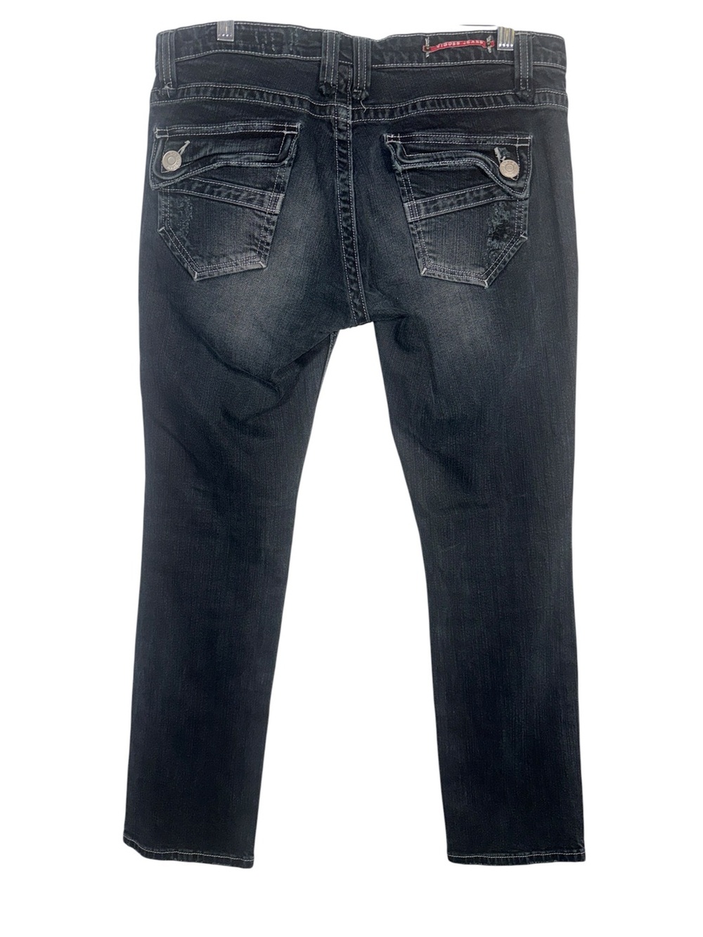 Vigoss Black Washed Slim Straight Ankle Jeans - Picture 5 of 5